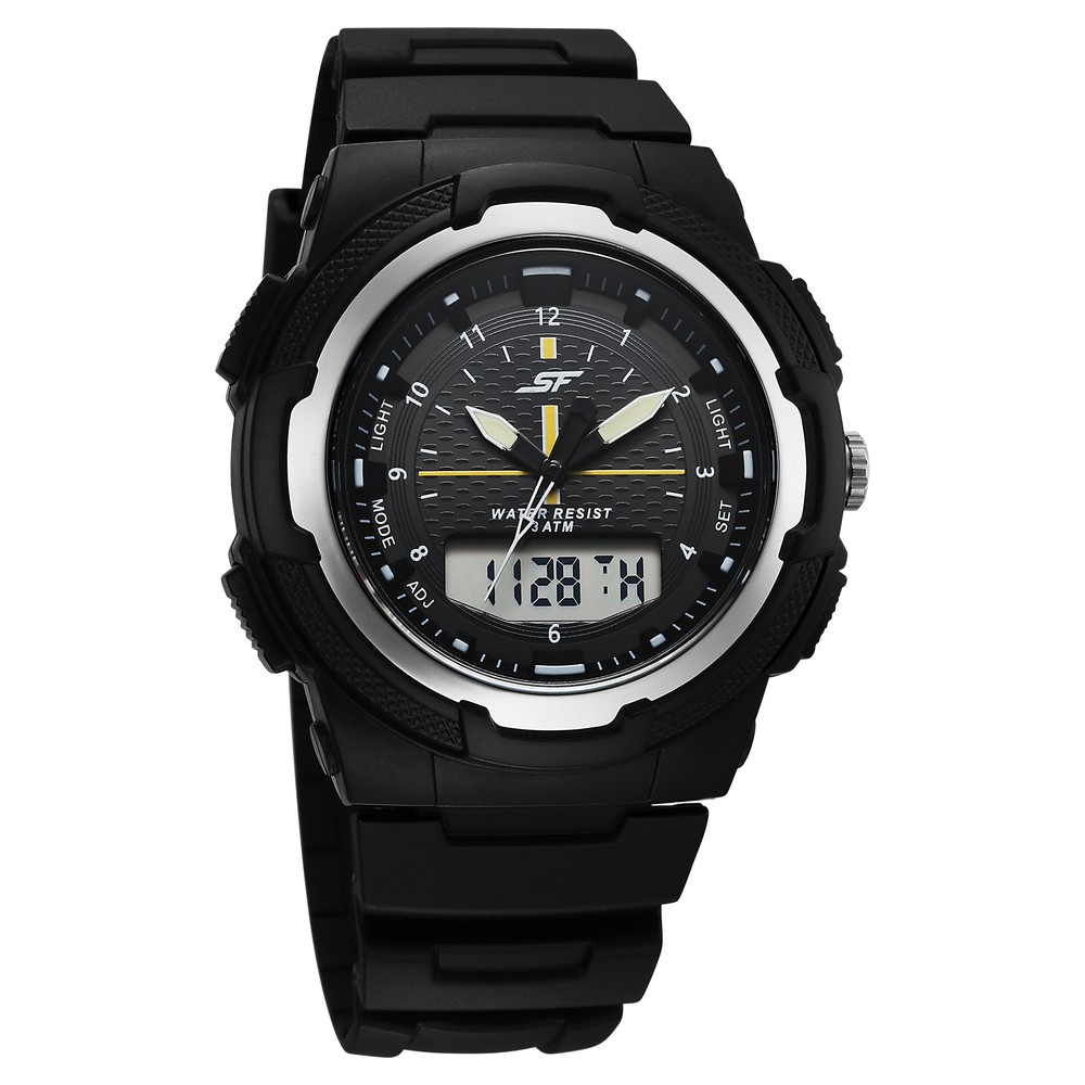 Buy Online SF Maverick Quartz Digital Ana Digi Black Dial PU Strap Watch  For Men 77160pp03 Sonata India